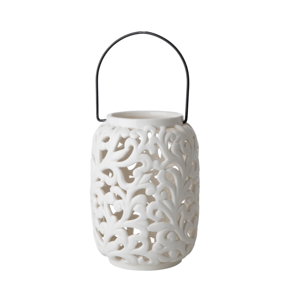 Cream Ceramic Lantern By Rice DK